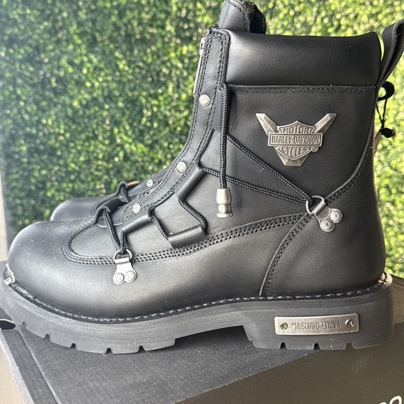 Harley-Davidson Men's Brake Light Black 6.25-Inch Motorcycle Boots Men's Size 13 - Picture 6 of 14
